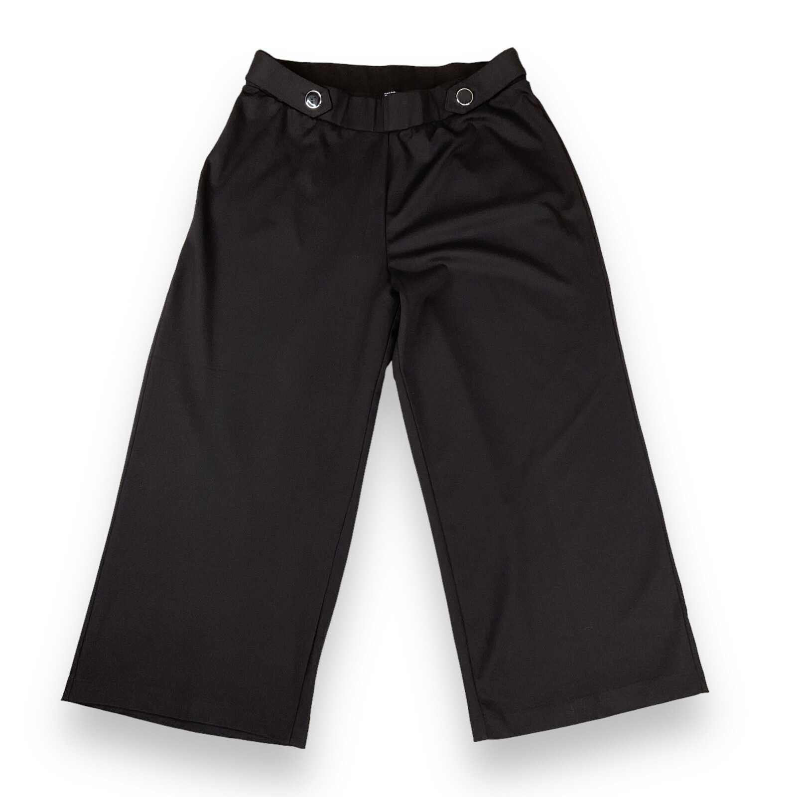 Tahari Pants Woman 1x Black Pull On Wide Leg Rayon Blend Elastic Waist Nwt $78